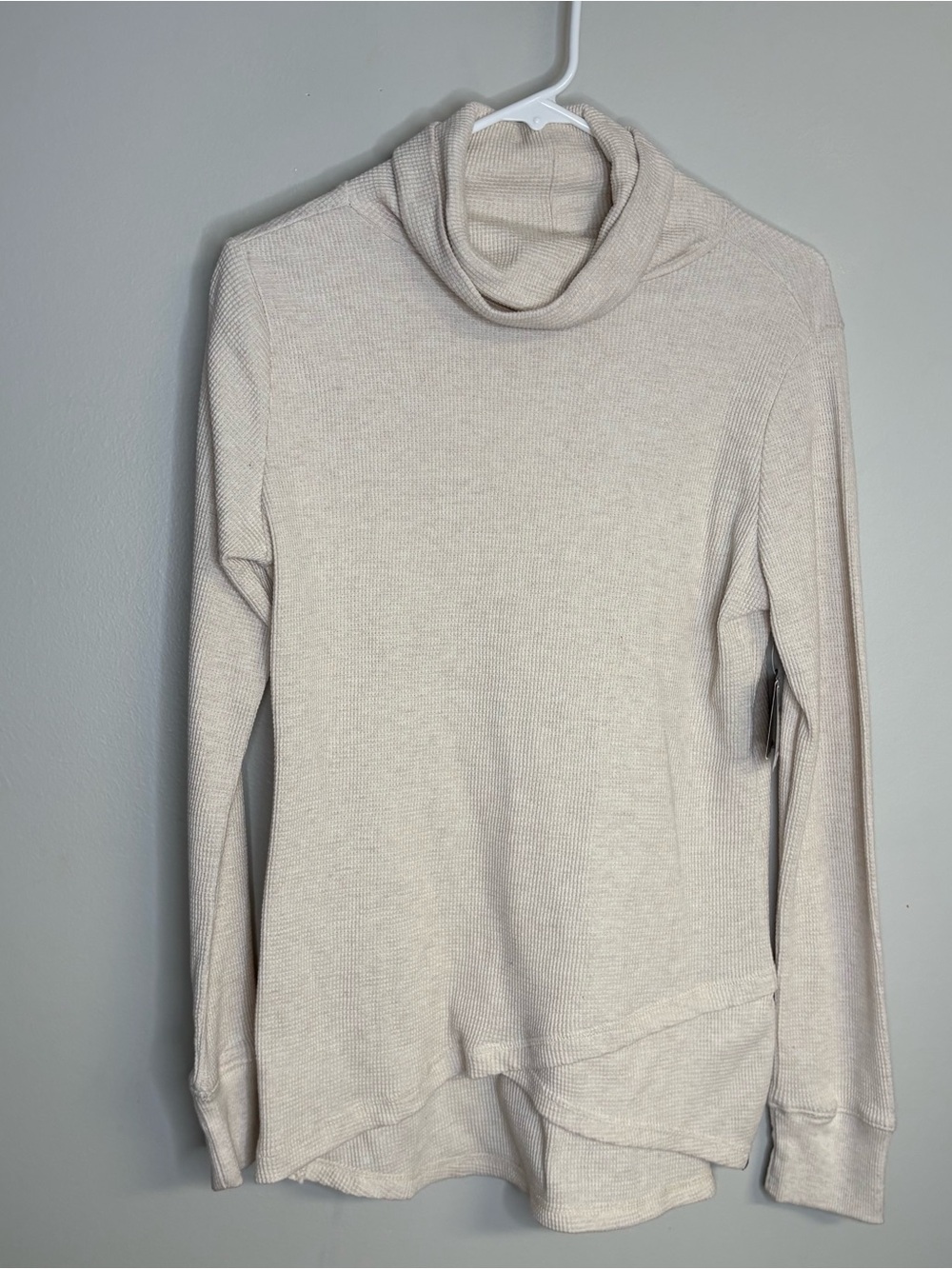 Eddie Bauer Oatmeal Ribbed Cowl Neck Sweater